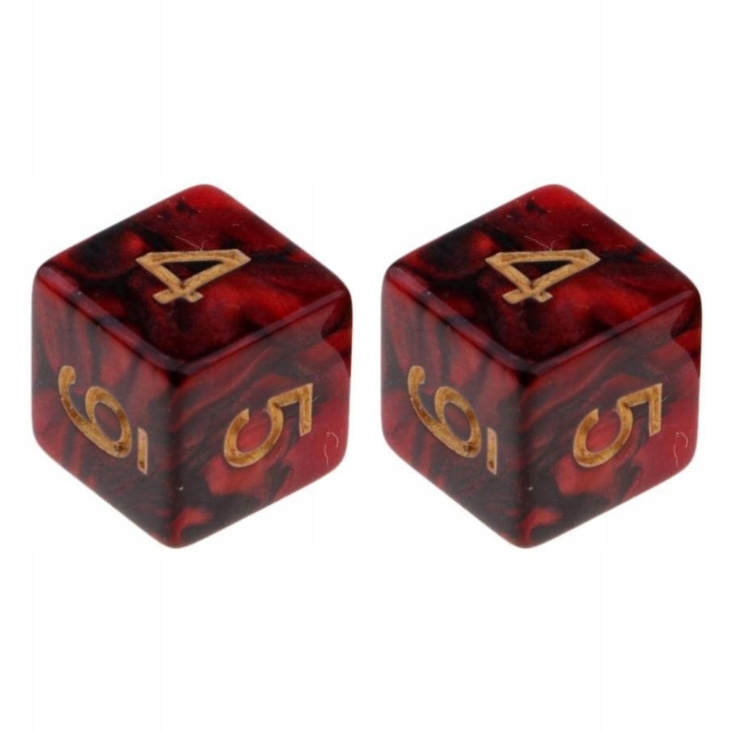 ZESTAW 2 KOSTEK K6 RPG KOŚĆ SZEŚCIOŚCIENNA WIEDŹMA NA STOSIE 1,6 CM