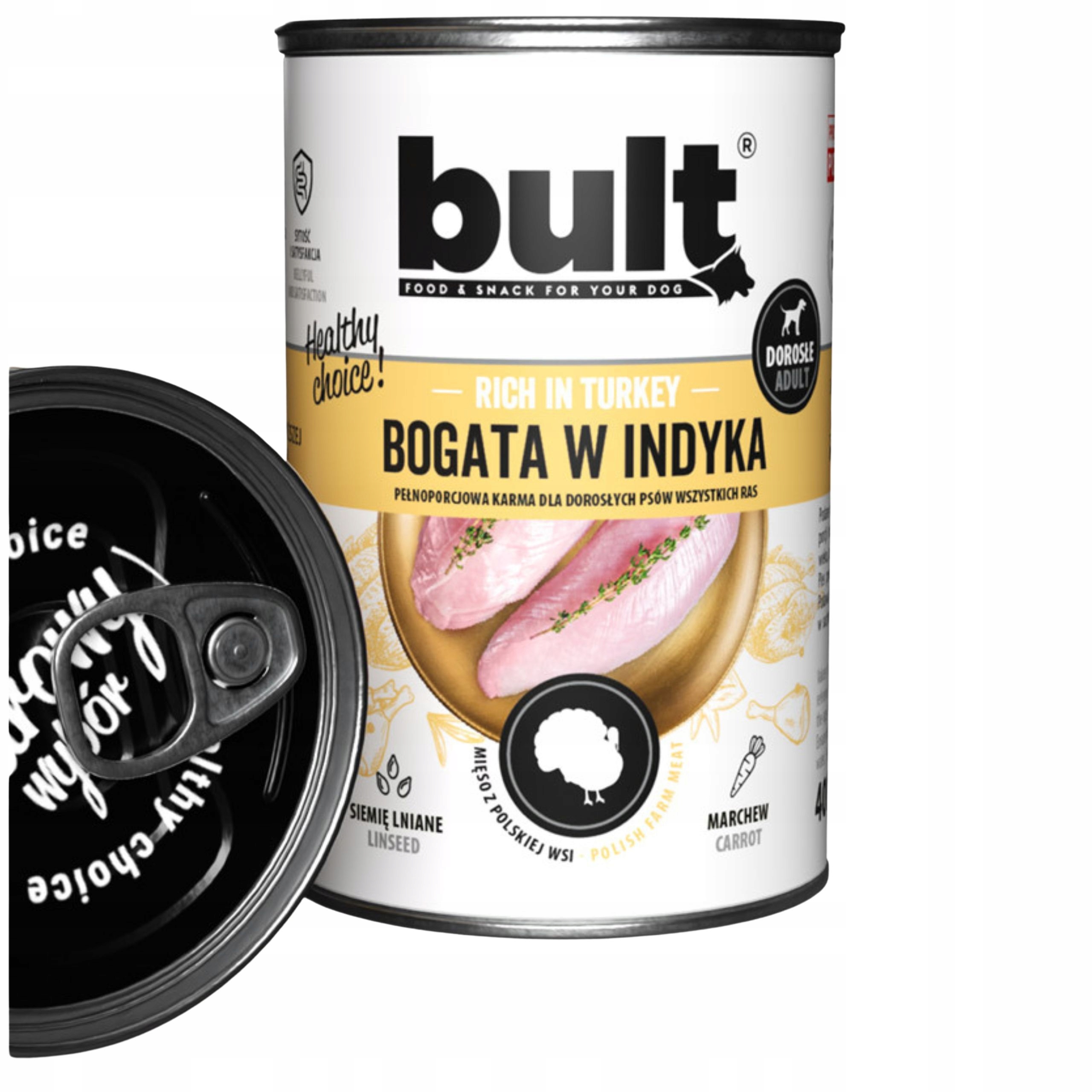 Levně Bult Mokré krmivo pro psy s krůtou 24x400g