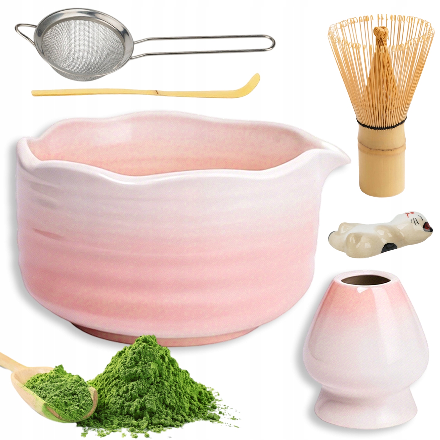 Sada Na Matchu, 6 Ks Čajová Sada Matcha, Bambusová Metla Matcha