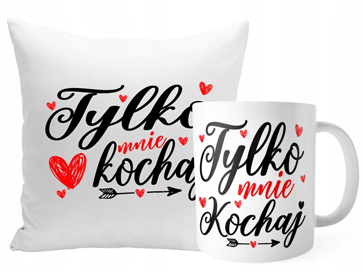 

Prezent Na Walentynki Poduszka I Kubek Zestaw Wzor