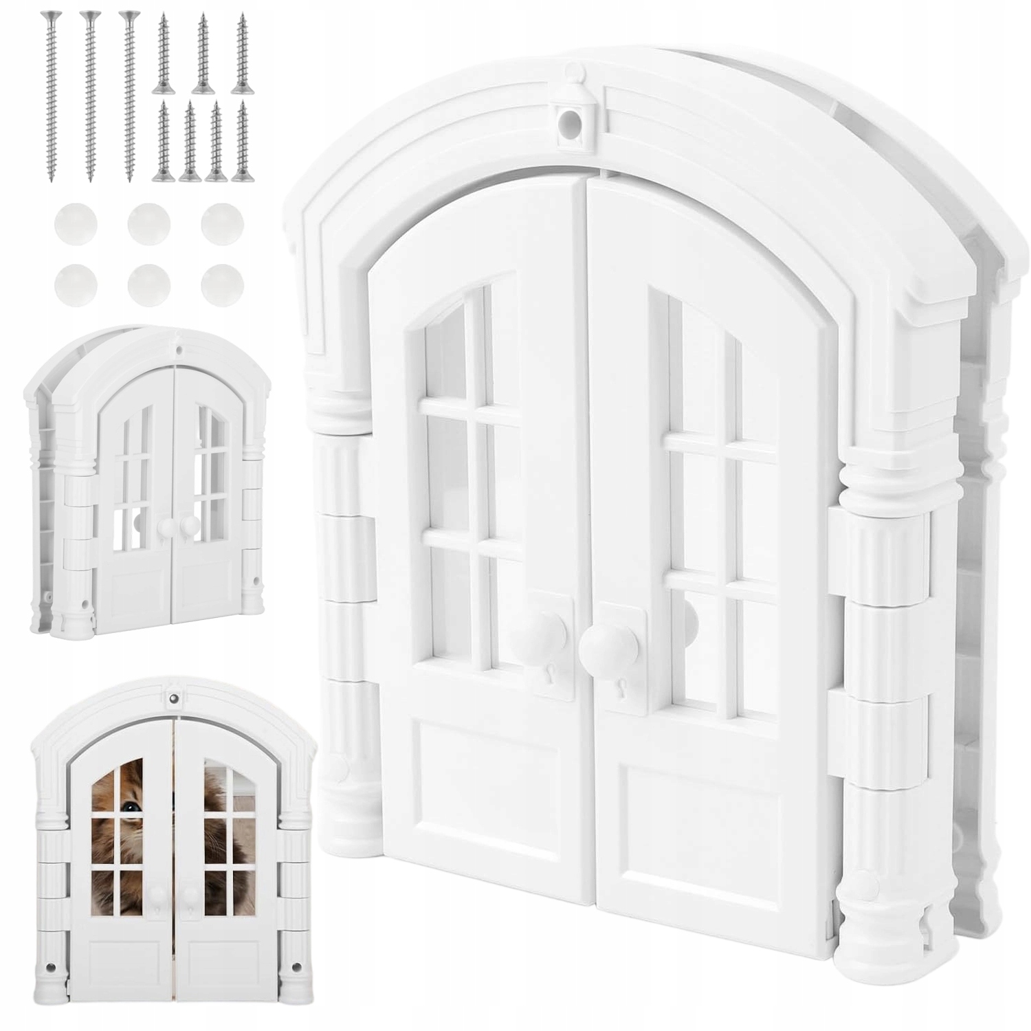 Levně Dveře Pro Kočky Dvoudveřové Vnitřní Dveře Klapka Pro Kočky Vnitřní Dveře