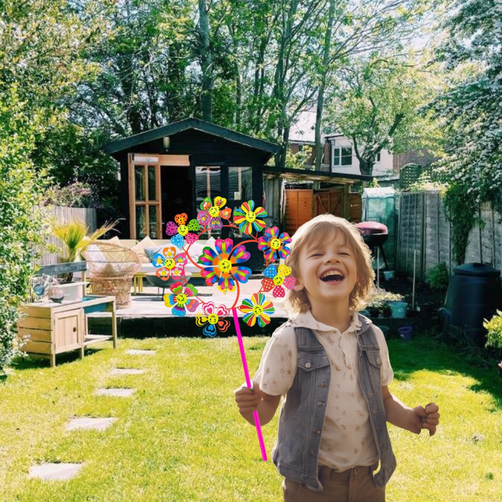 WIATRACZEK ORODOWY DLA DZIECKA DZIECIĘCY KOLOROWY NA PATYKU EAN (GTIN) 5904238412022