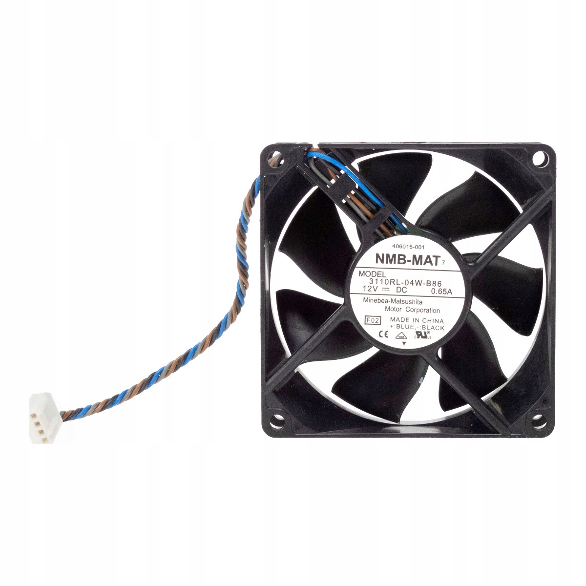 Hp 406016-001 3110RL-04W-B86 4-PIN 12V 0.65A 80x80x25mm Pro XW6400 XW8200