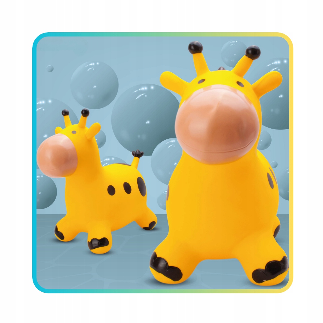 Skoczek Dla Dzieci Żyrafa Żyrafka Gumowa Do Skakania Żółta z Bandaną 12m+ Marka Sun Baby