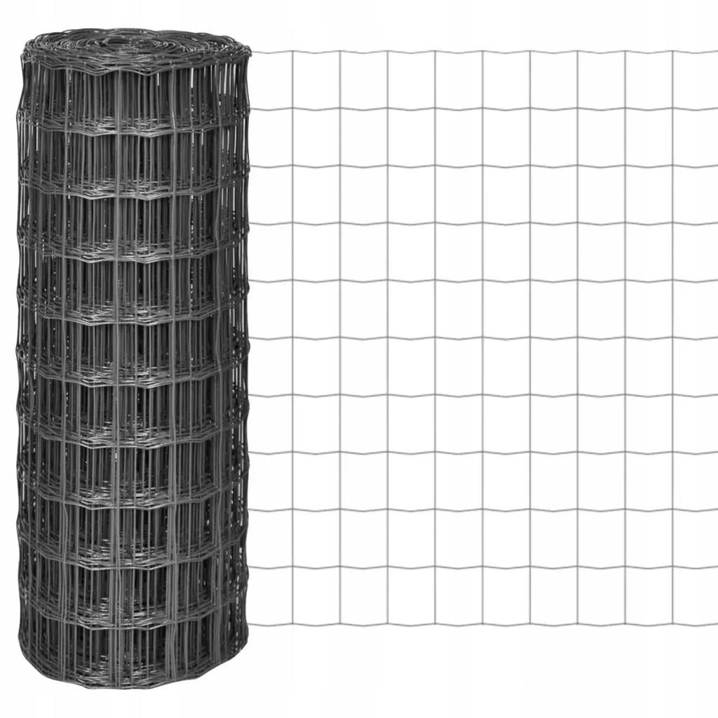Oplocení Euro z Pvc, šedý, 10 m x 1 m, oka 100 x 100 mm, drát 1,8/2,2 mm