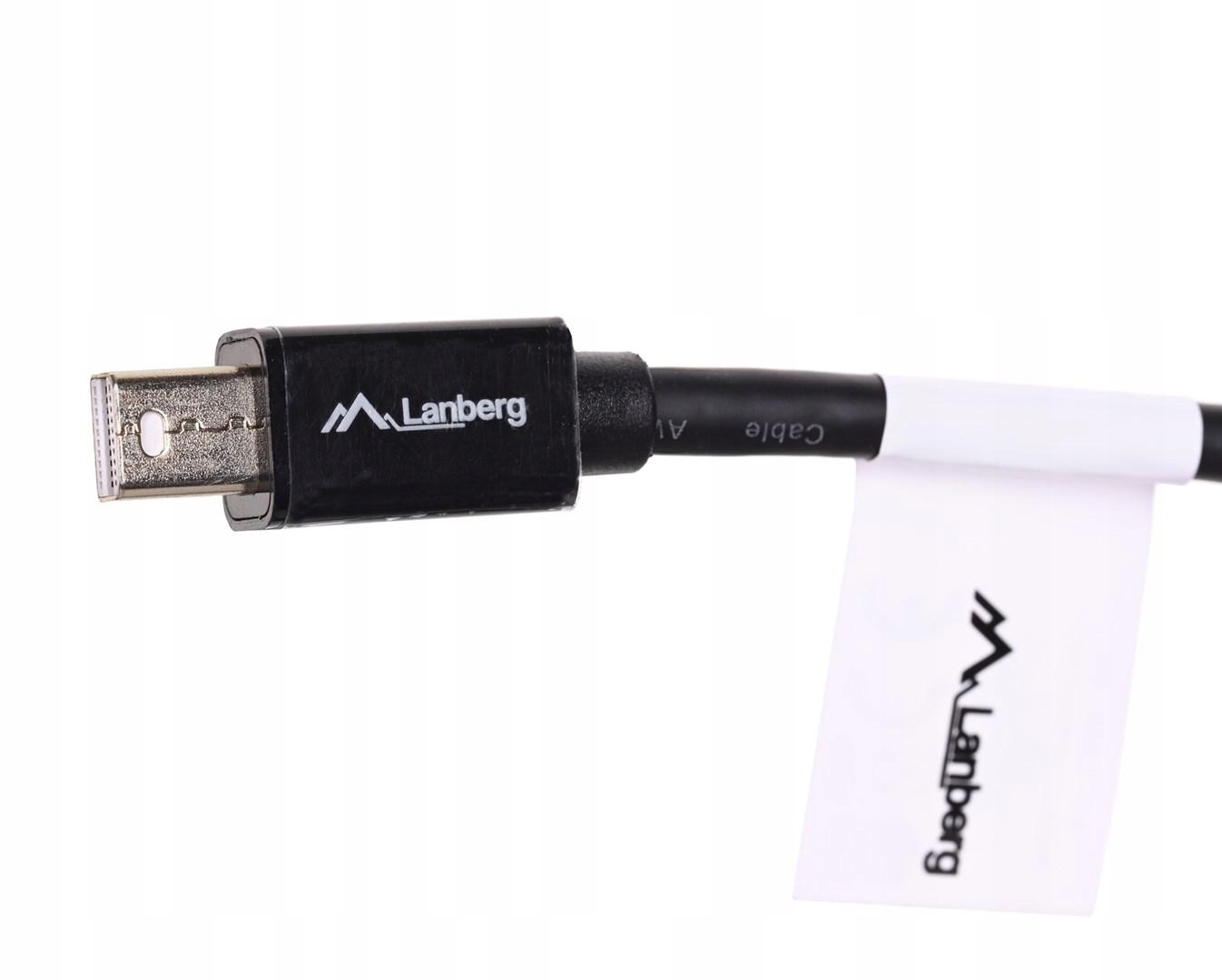 Adapter Lanberg AD-0003-BK Mini DisplayPort M DisplayPort F 0,10m kolor