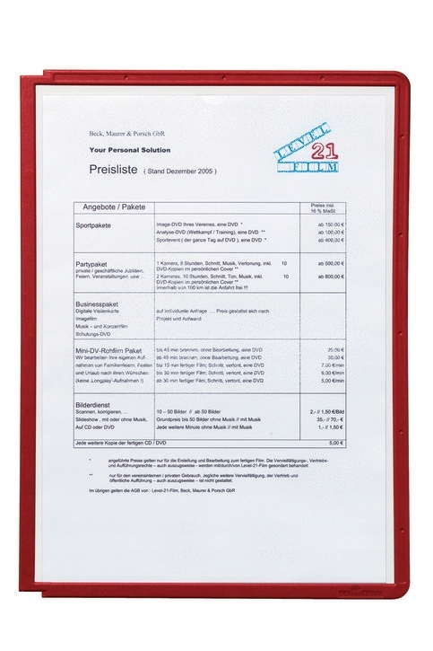 Panel informacyjny Durable Sherpa czerwony