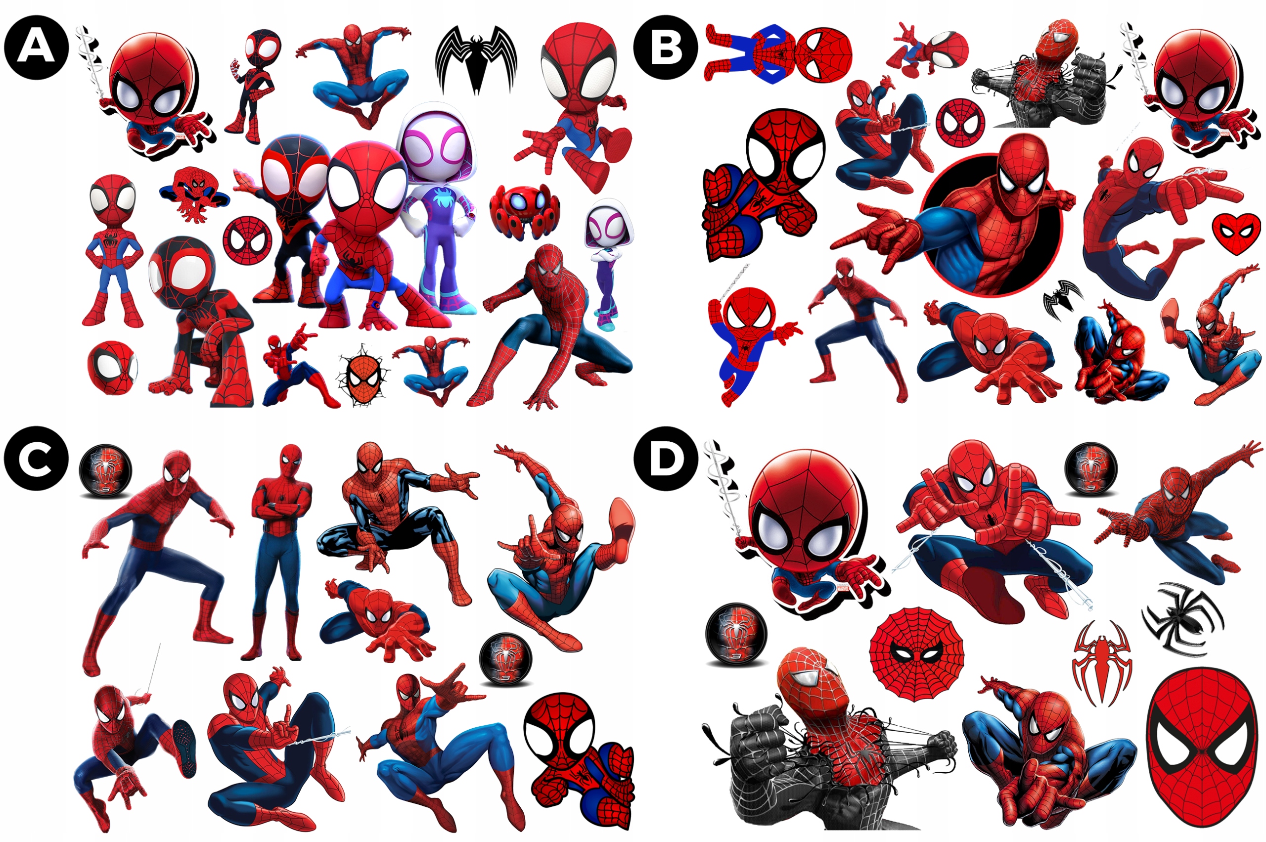 TATUAŻE ZMYWALNE SPIDERMAN WIELE WZORÓW JAKOŚĆ Marka inny