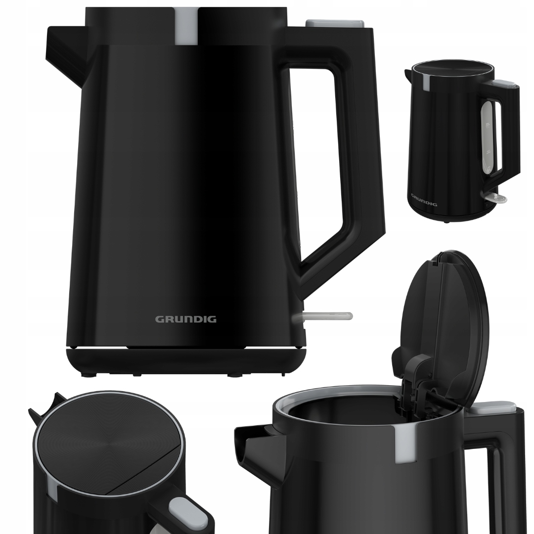 Stylowy Czajnik Elektryczny Grundig Wk 5320L 2200W 1,7l Czarny