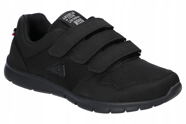 American Club WT26 Adidasy Tenisky Sportovní Pánské Boty Na Suchý Zip Černá 46