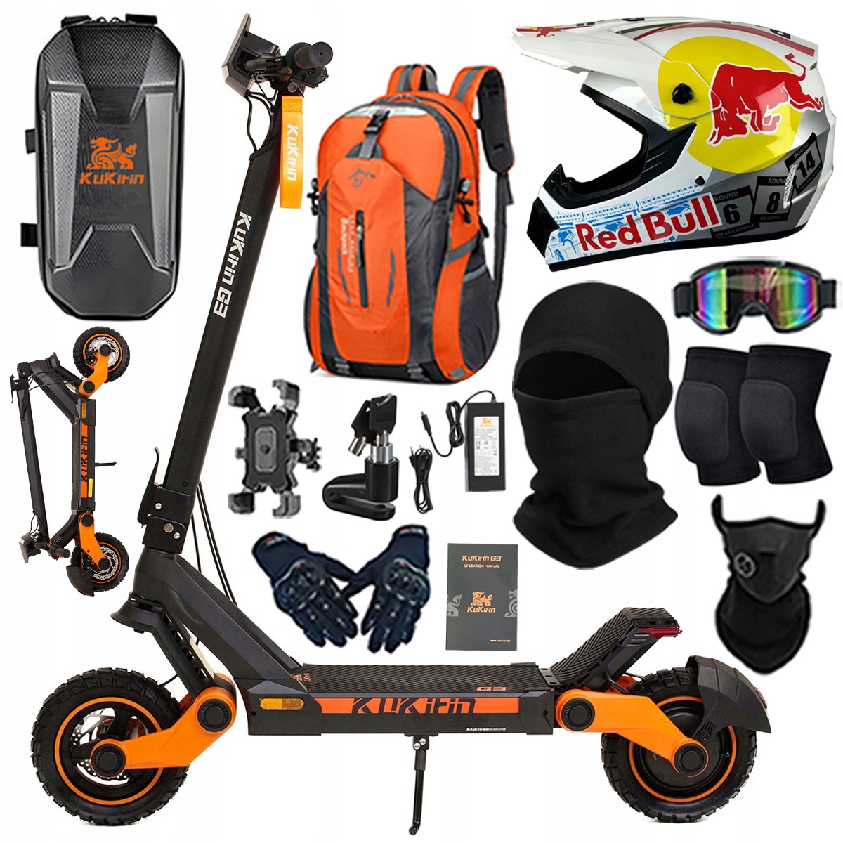 KuKirin G3 Składany Pojazd elektryczny dla dorosłyc 1200W 50km/h PL+Prezent