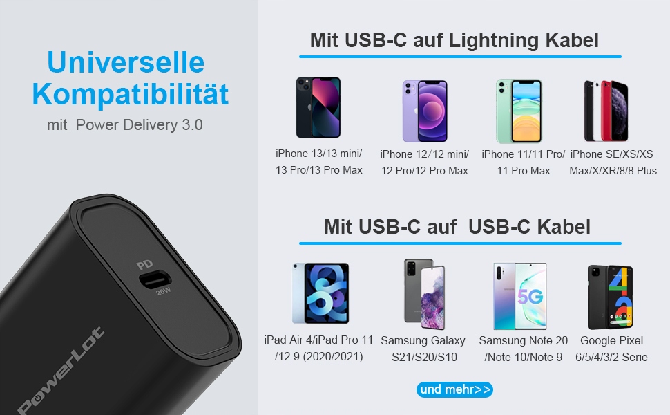 PowerLOT Ładowarka Sieciowa Uniwersalna 20W USB C — miniatura 10