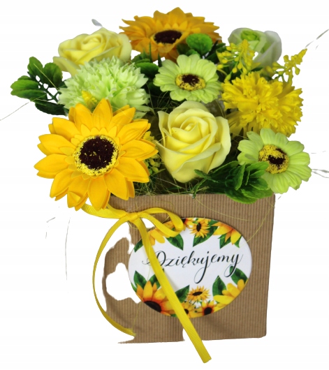 

Flower Box Dziękujemy Bukiet Kwiat Mydlane