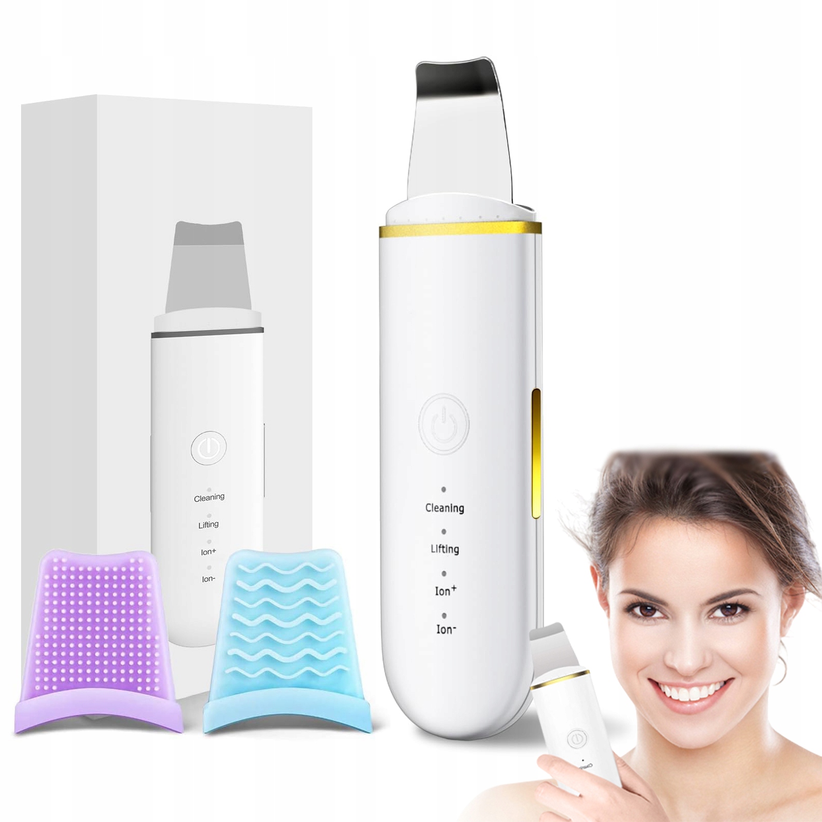 Bezdrátový Kavitační Peeling Iontoforéza Sonoforéza Obličeje Piling