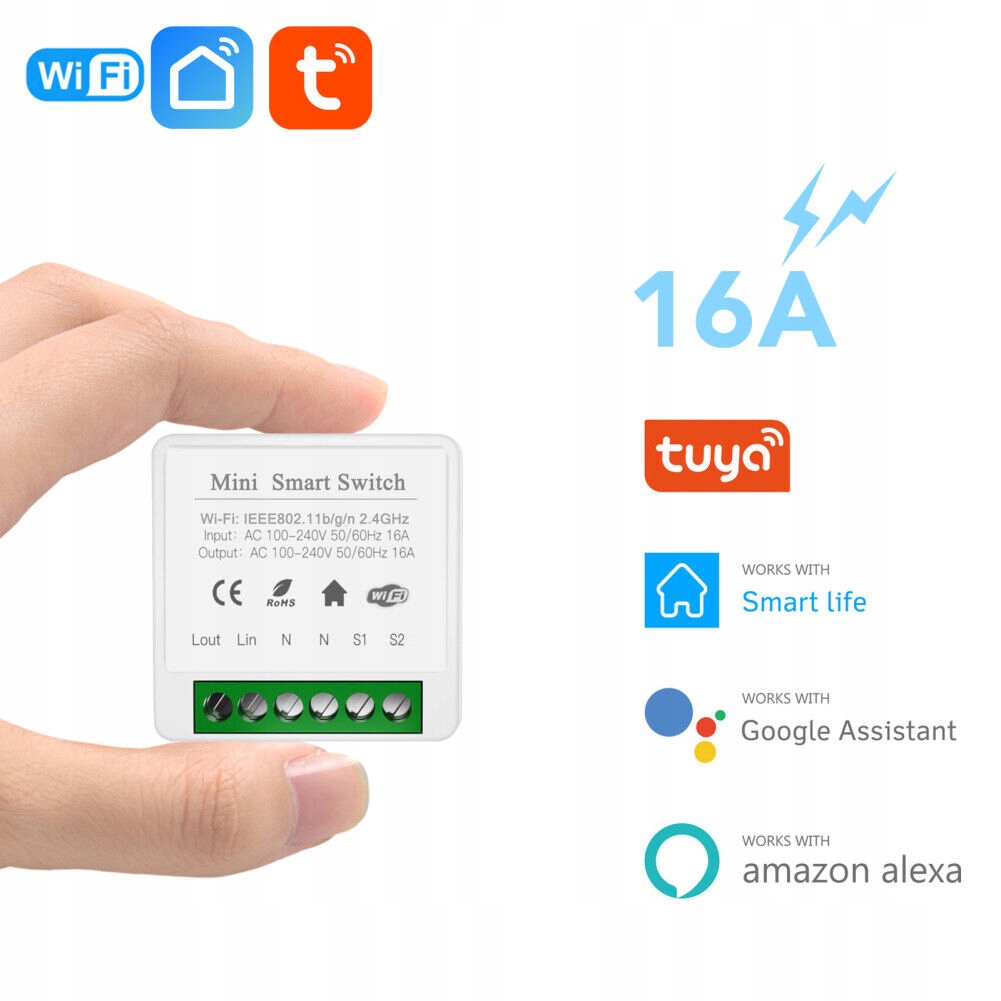 

Przekaźnik Gniazdko Włącznik WiFi Tuya Smart 16A