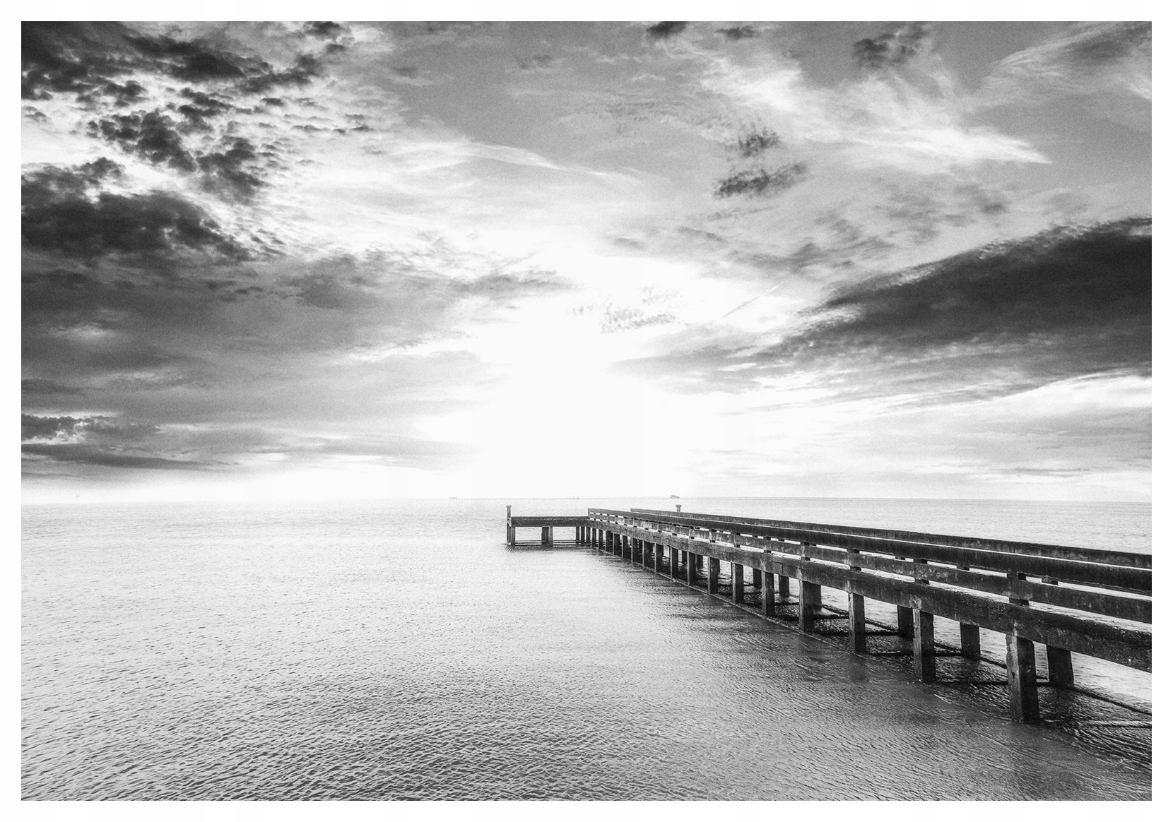 Vliesová fototapeta Moře a Pier Skandinávský minimalismus 254x184 lepidlo