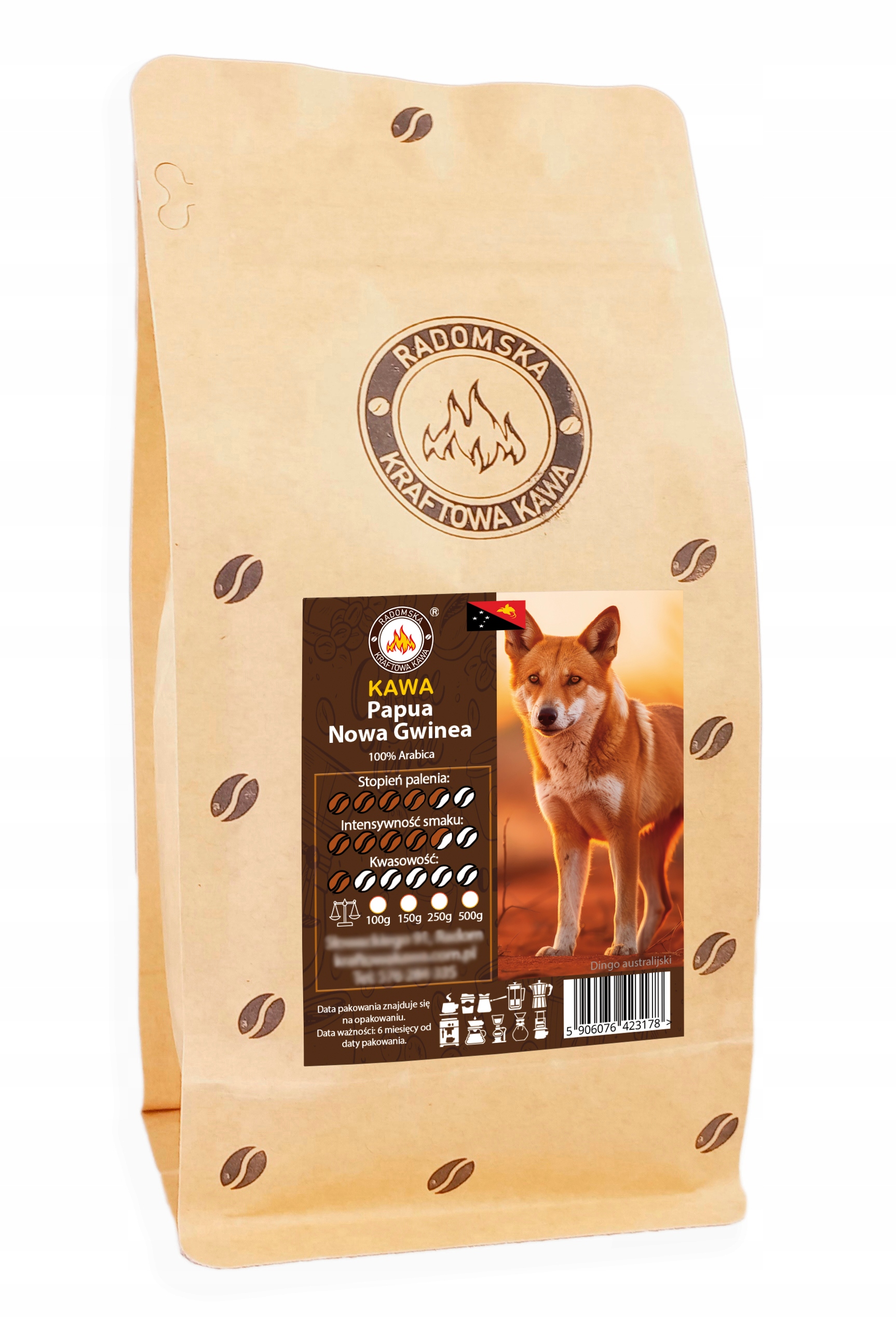 Levně Káva Papua Nová Guinea Korofeigu 500g Arabica 100%