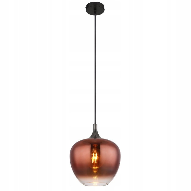 Čierna závesná lampa Maxy nad jedálenský stôl s mäkkým svetlom Globo