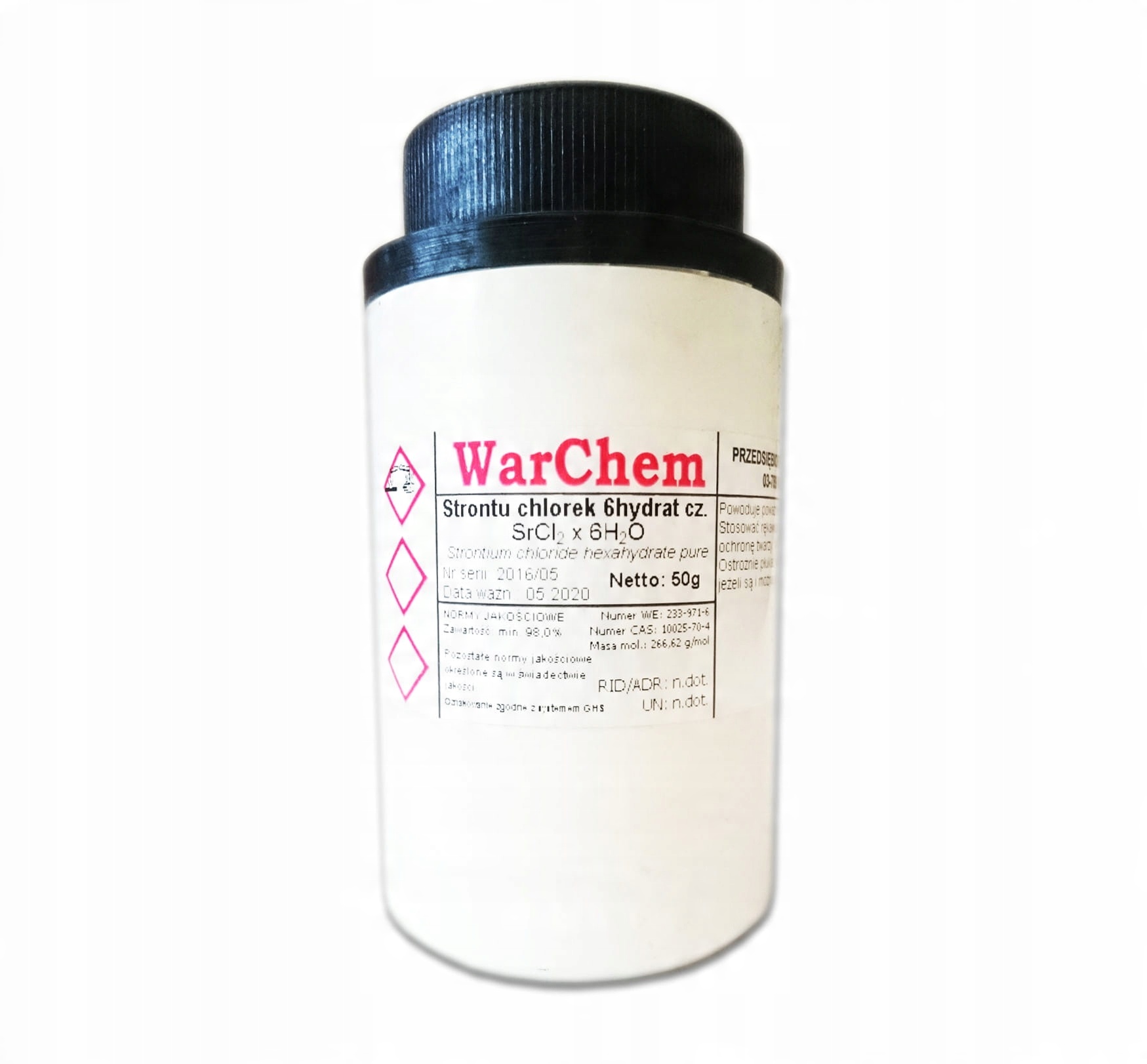 

Chlorek Strontu 6hydrat 50g Warchem [57983]