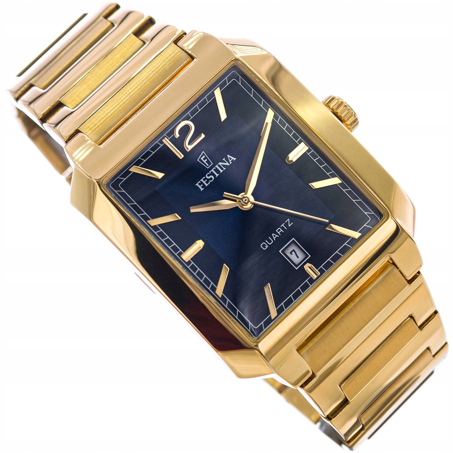 Pánské Hodinky Festina F20678/3 Classic Zlaté Na Ocelovém Náramku S Datumovka