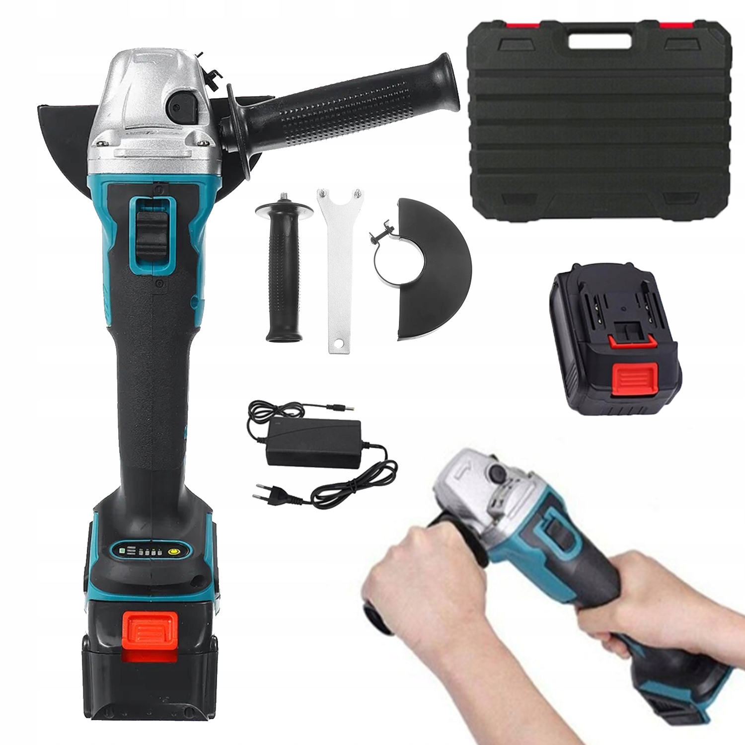 Bezkartáčová Úhlová Bruska Stroj Na Leštění A Řezání 125 MM +2AKU