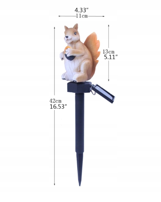 OZDOBNA LAMPKA SOLARNA LED WIEWIÓRKA Kolor dominujący inny