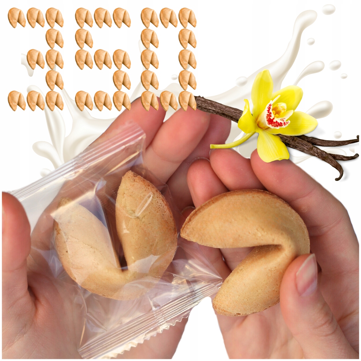 Ciasteczka z Wróżbą x 350 Szczęścia na Różne Okazje podziękowanie dla gości