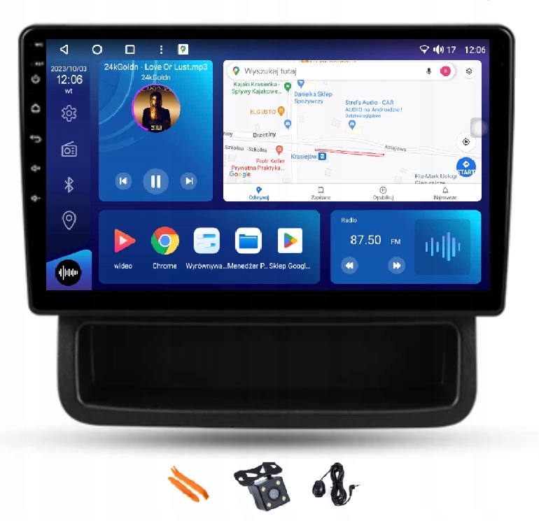 Rádio Android Gps Qled Carplay 256GB Opel Vivaro Nissan Primaster 10-14