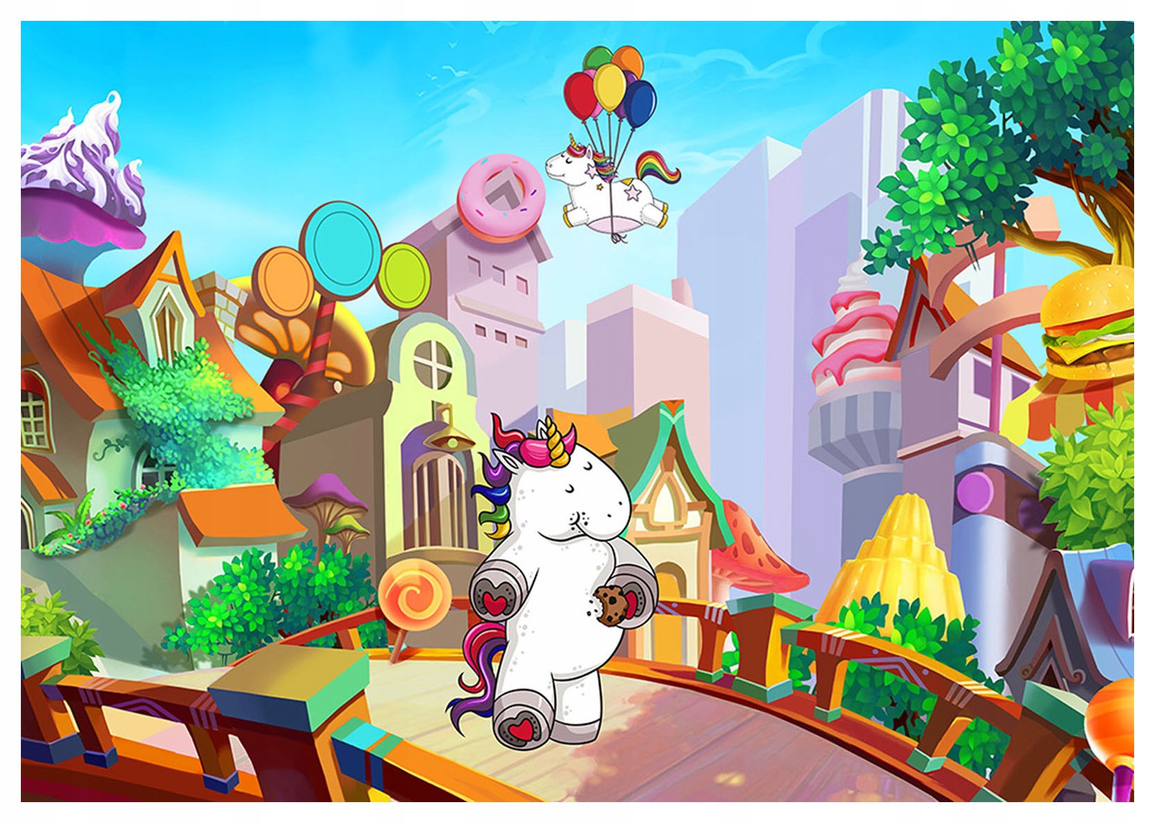 Fototapeta Jednorožec vinyl 254x184 Rozprávkový svet fantázie pre deti lepidlo