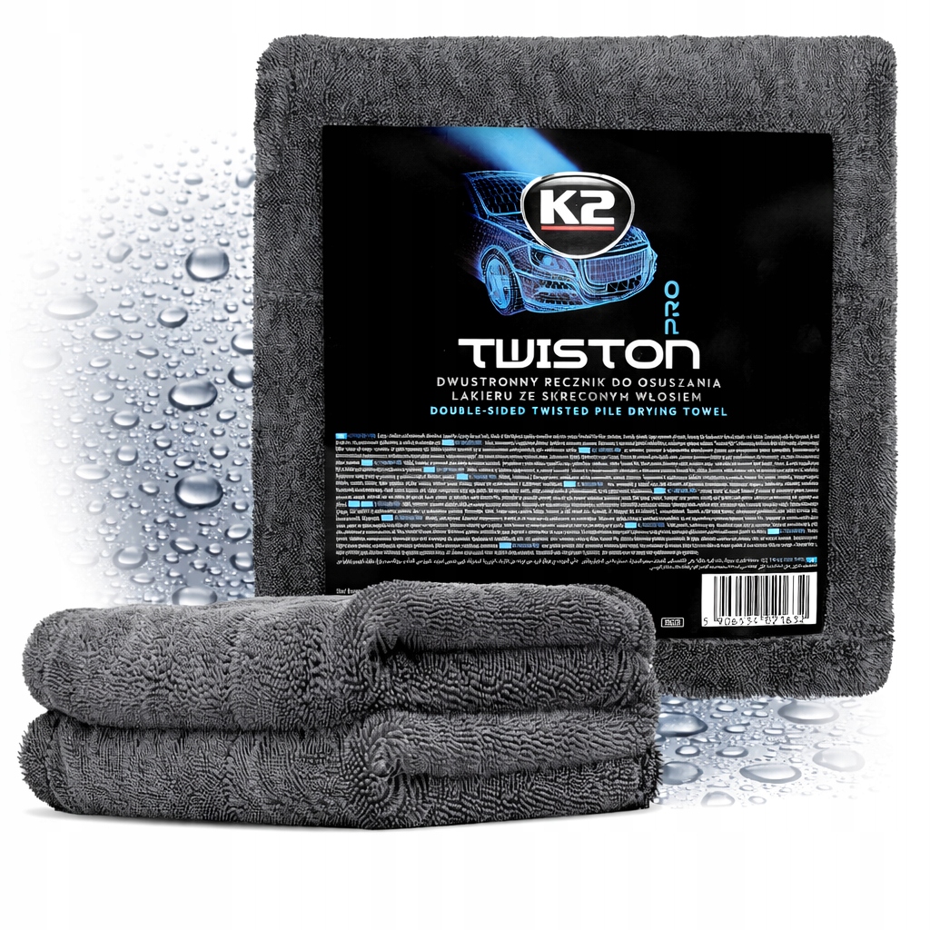 Dwustronny Ręcznik Do Osuszania Lakieru 60x90cm K2 Twiston Pro