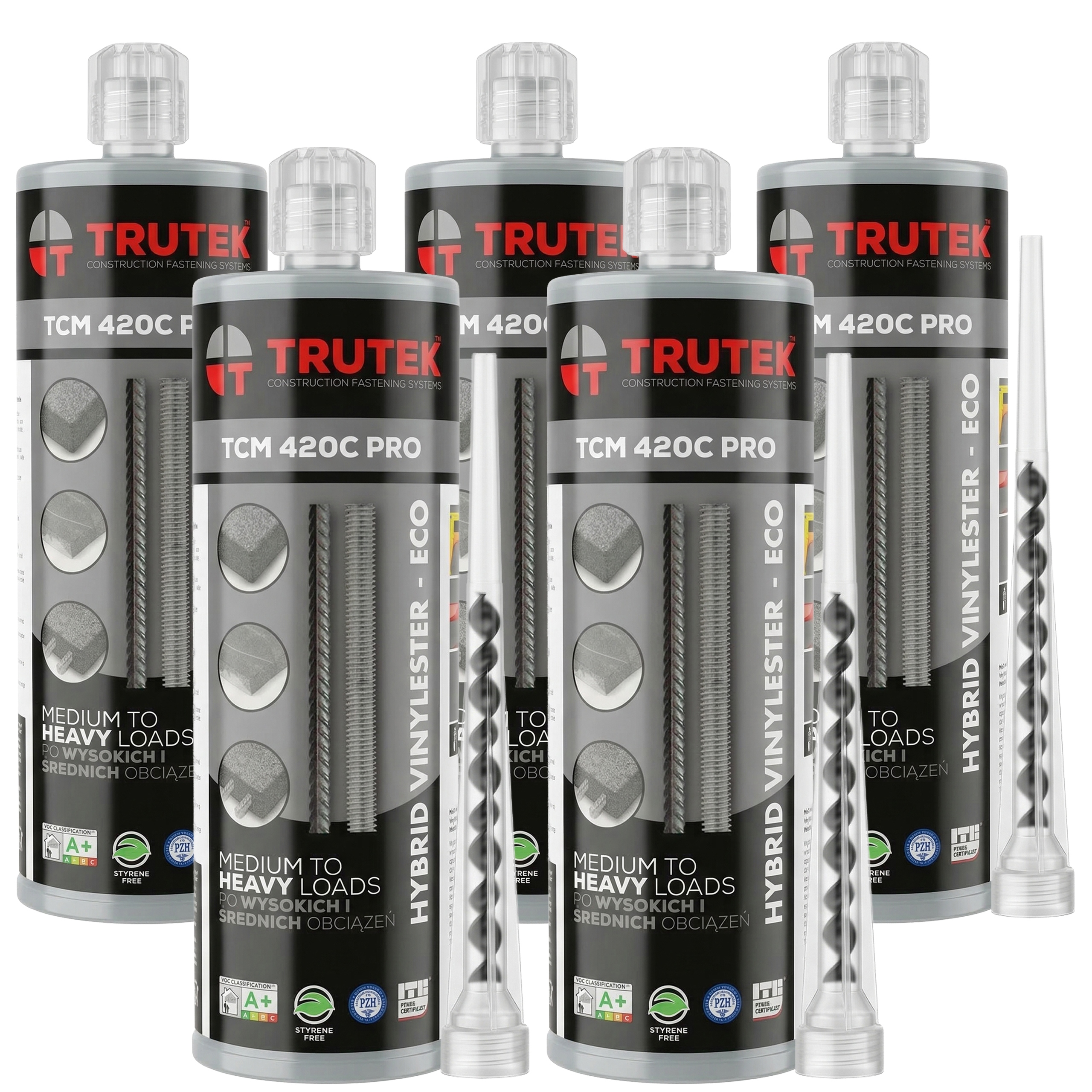 Chemická Kotva Na Železobetón Tcm 420C Pro 420 ml Sada 5 Kusov
