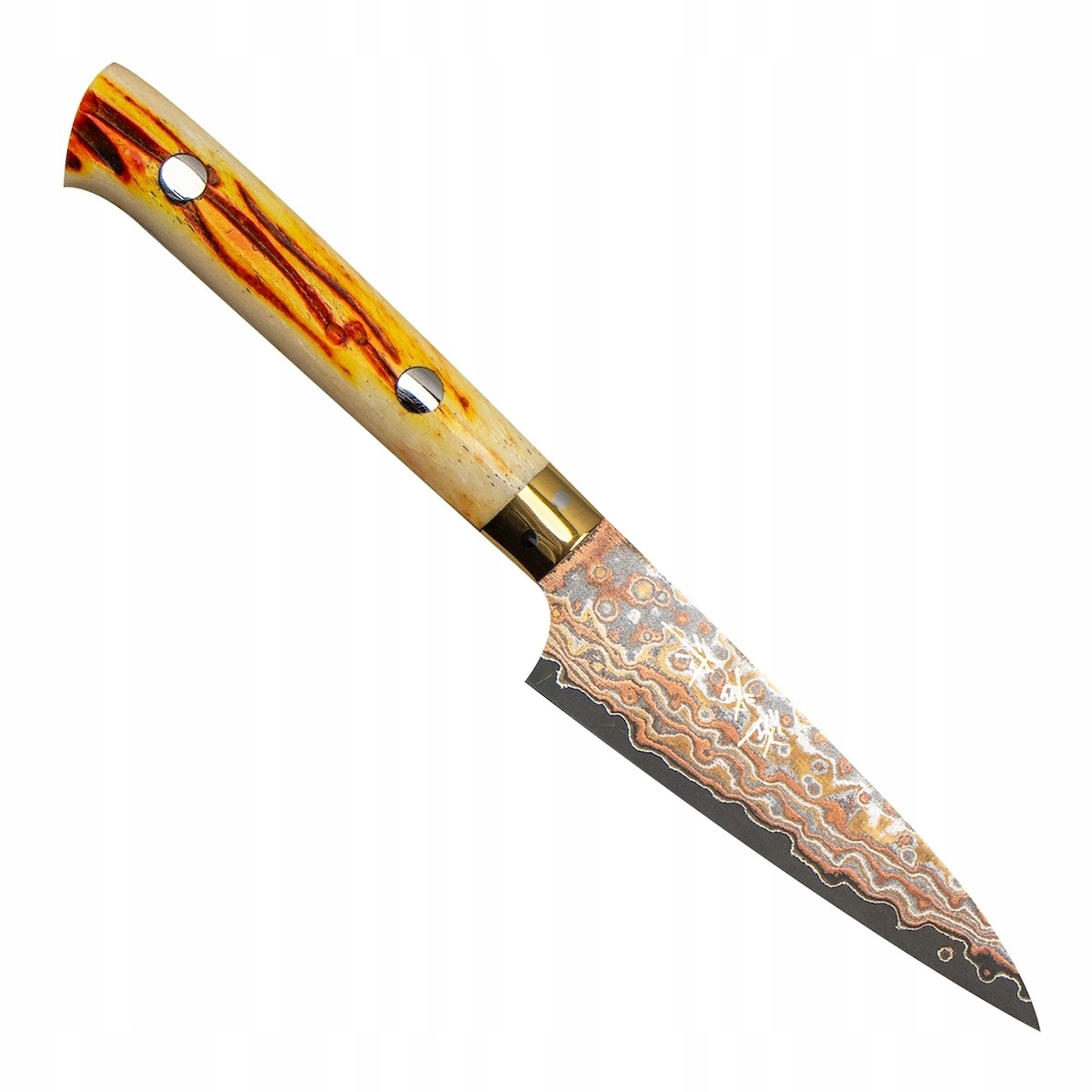 Takeshi Saji Obb Black Ručne kovaný VG-10 Color Japonský lúpací nôž 9 cm