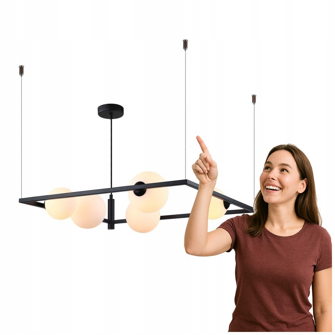 Závěsná lampa Gareth MDM-3975/5 Bk Italux