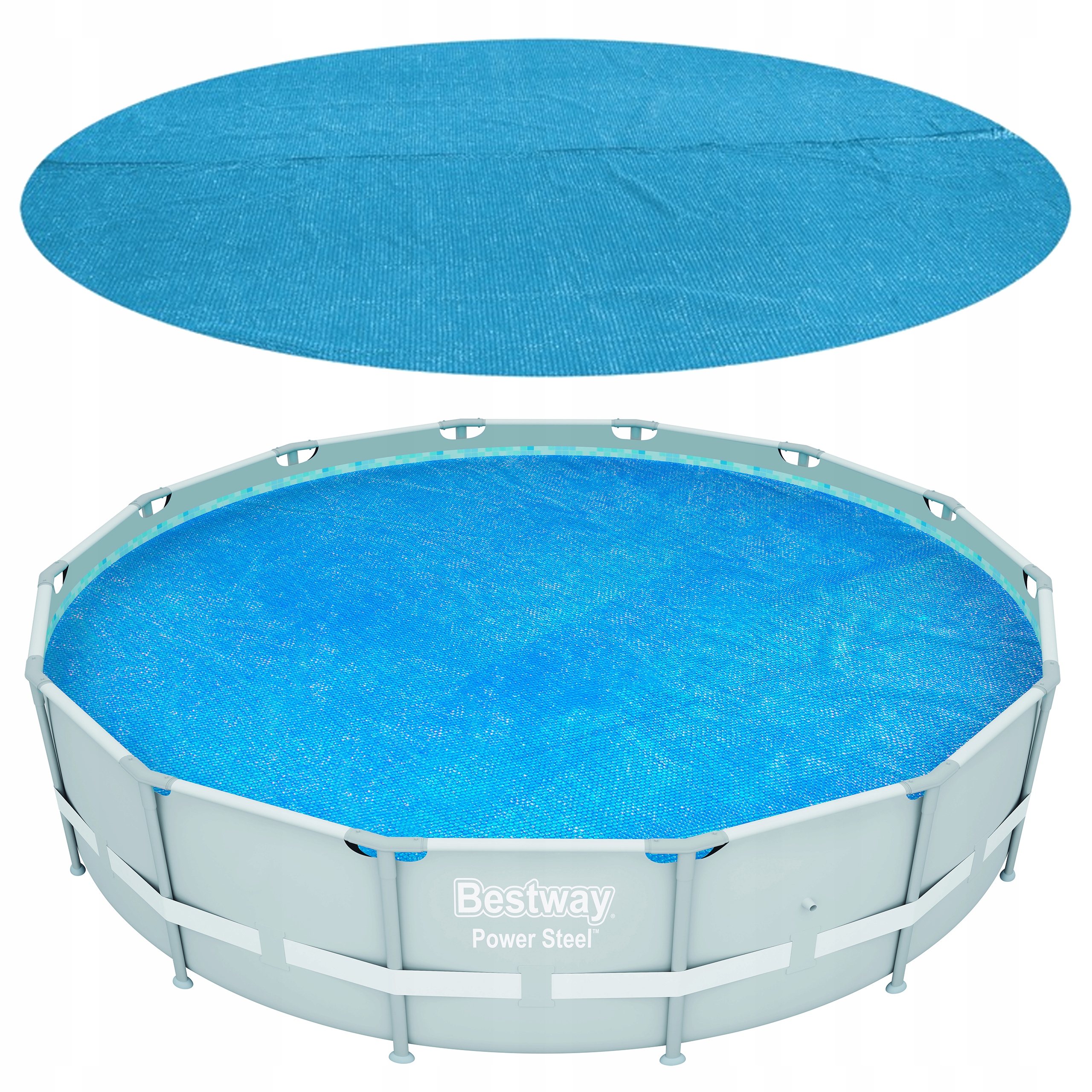 Bestway Kryt na bazén rámový Krycí Plachta na bazén průměr 417 cm 58252