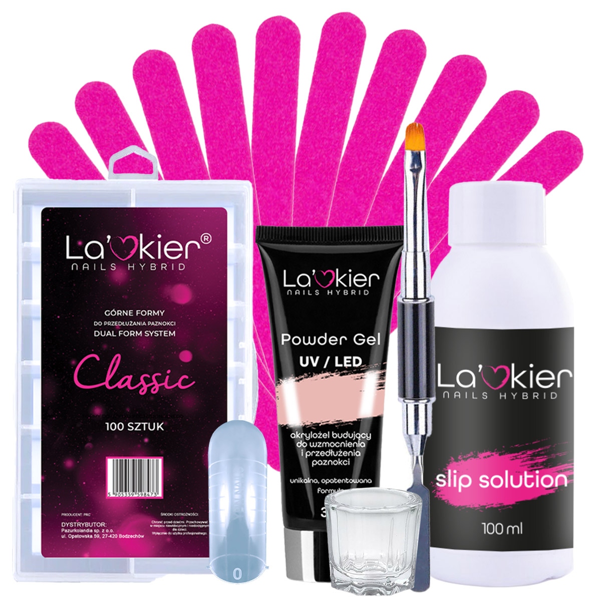 Zestaw do paznokci DUŻY La'Kier akrylożel Formy