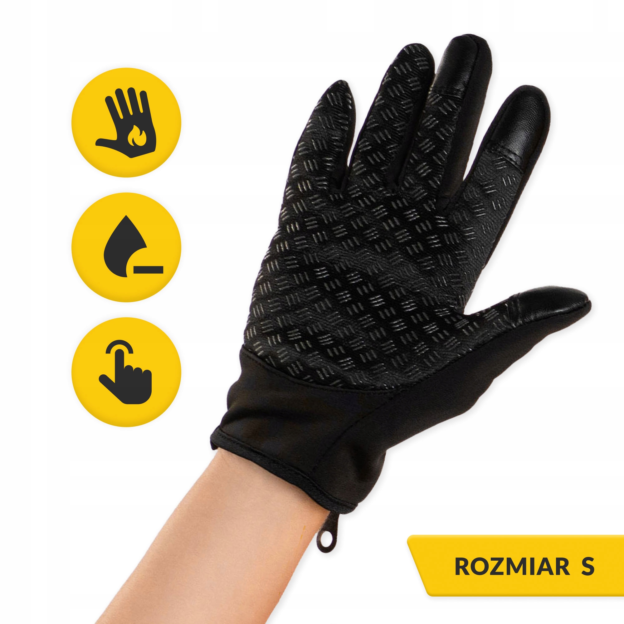 RĘKAWICZKI DO BIEGANIA ROWER TERMICZNE ZIMOWE S Stan opakowania oryginalne