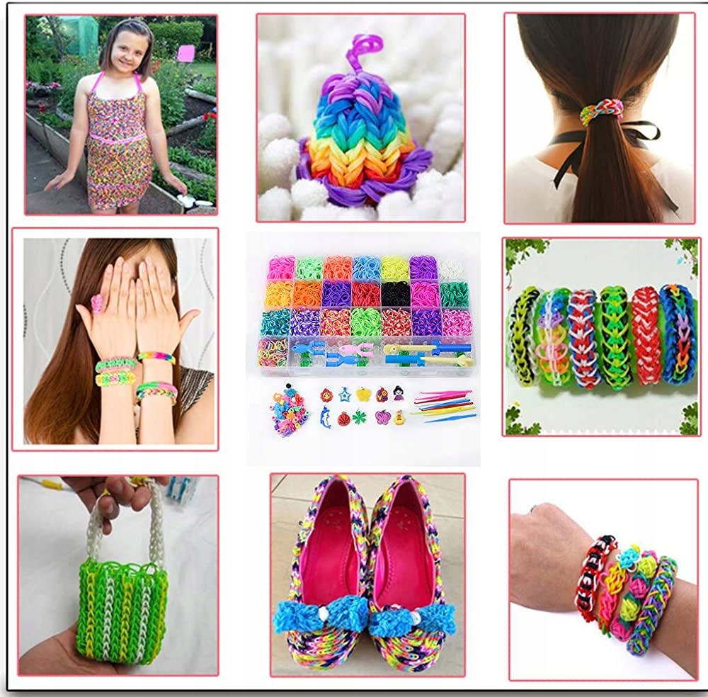 GUMKI DO ROBIENIA BRANSOLETEK MEGA ZESTAW Z GUMEK KREATYWNY XXL Rodzaj inne