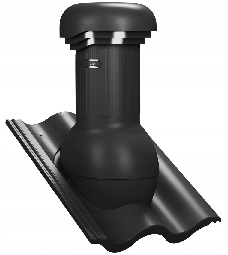 Wirplast Pro 125mm Větrací Komín Pro Braas Celtic Černý