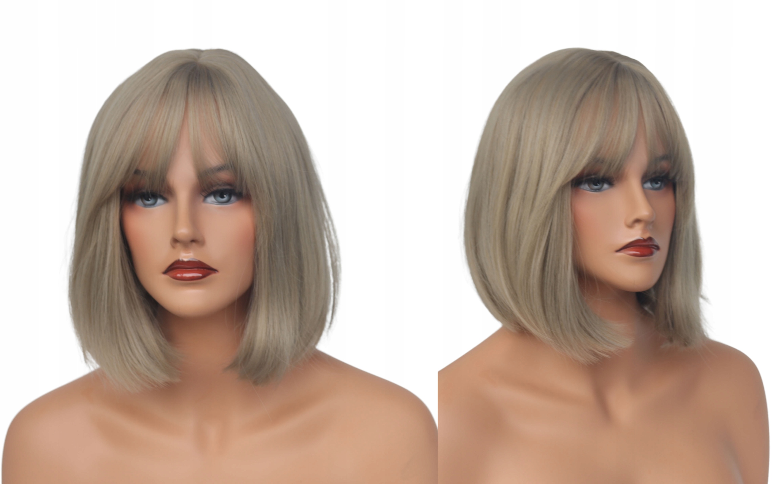 

Peruka syntetyczna blond bob z grzywką Alisa