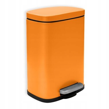 Levně Odpadkový koš Spirella Akira s pedálem 5 l, matně oranžový
