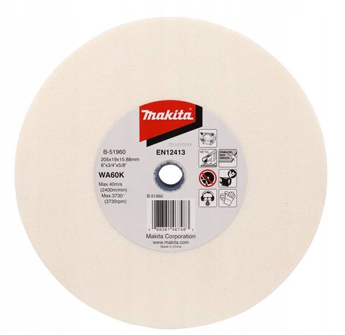 Makita Kamień szlifierski do szlifierki stołowej 60K 205x19x15,88mm B-51960