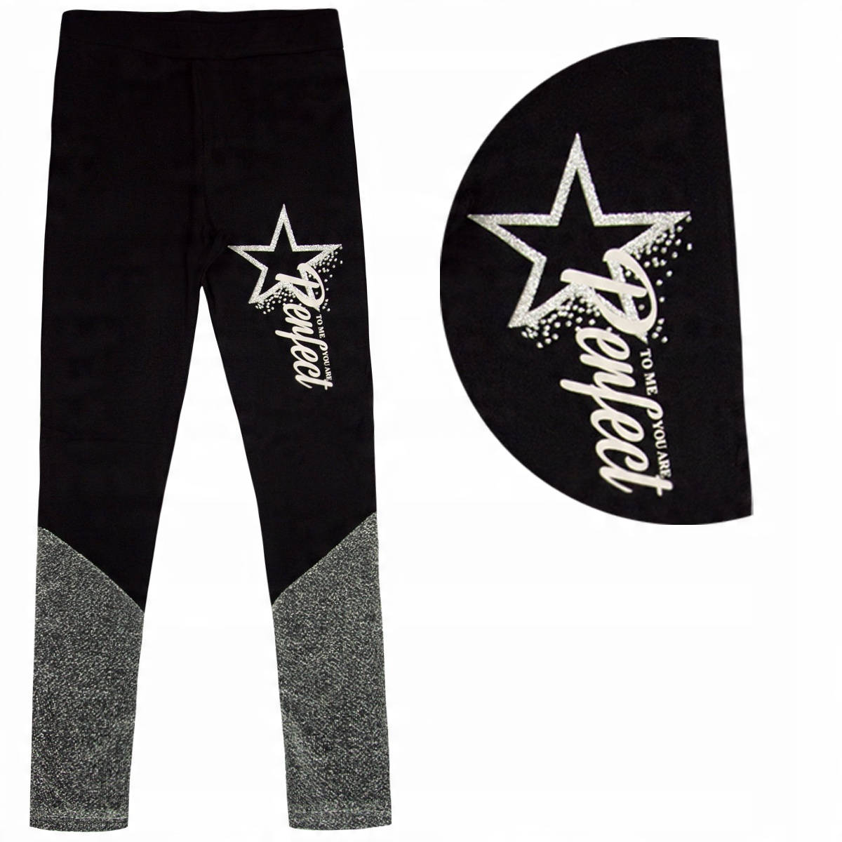 

Legginsy Bawełniane Połyskujący Segment czarne 164