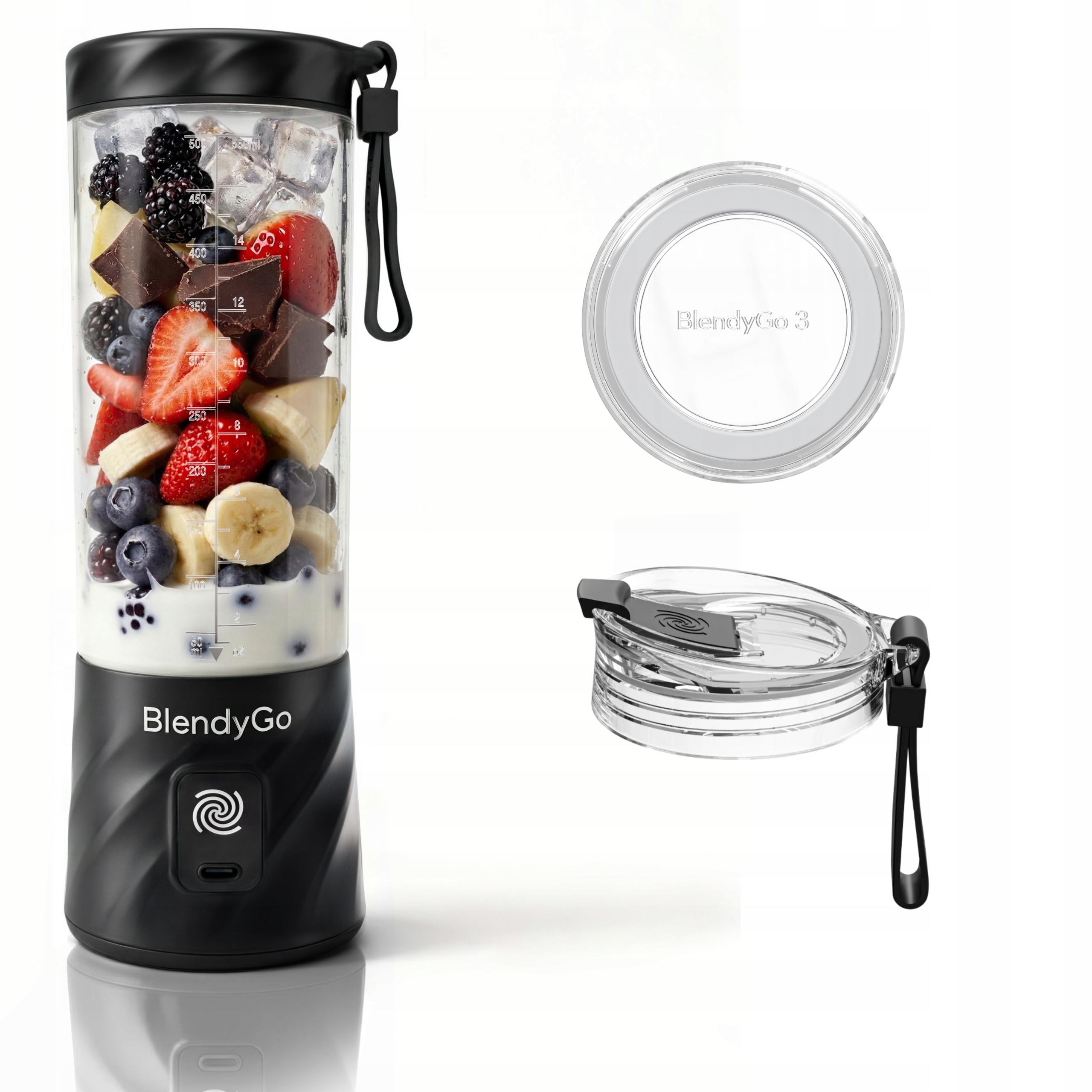 BlendyGo 3 Sada Active Bezdrôtový Usb prenosný osobný mixér