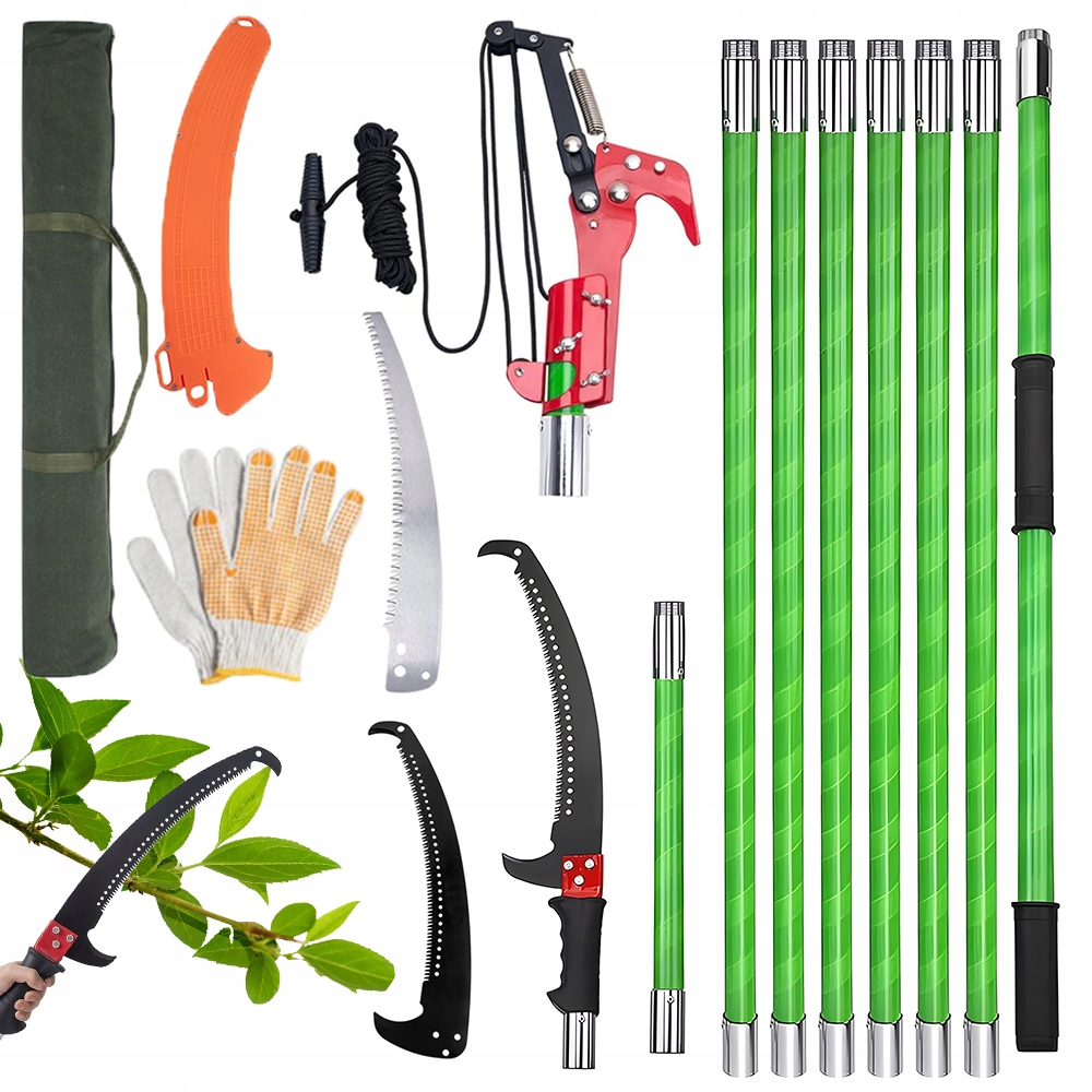 Ruční Teleskopická Pila Na Řezání Větví S Hákem Na Výložníku, 8 M, Sada