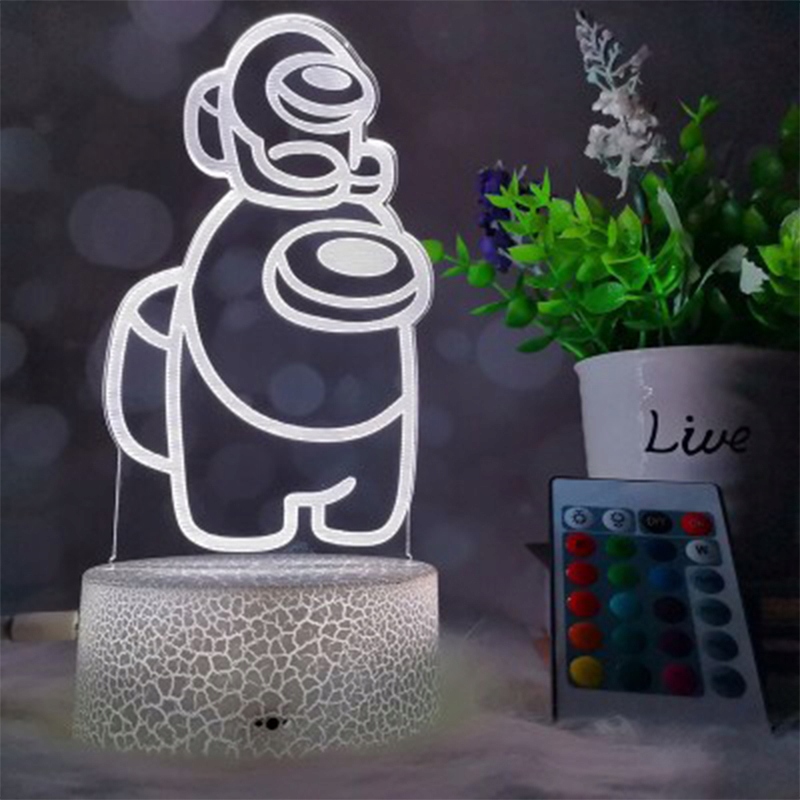 НОЧНИК LED 16 ЦВЕТОВ AMONG US ПОДАРОК+ПУЛЬТ ДИСТАНЦИОННОГО УПРАВЛЕНИЯ