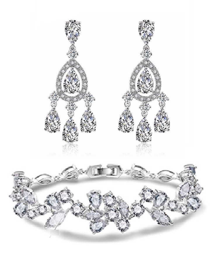 Exkluzivní Svatební Komplet S Diamantovými Zirkony