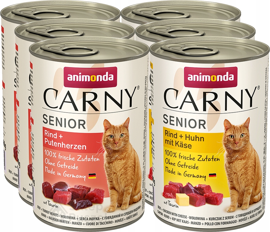 Levně Animonda Kočka Carny Senior mix chutí konzerva Set 12x400g