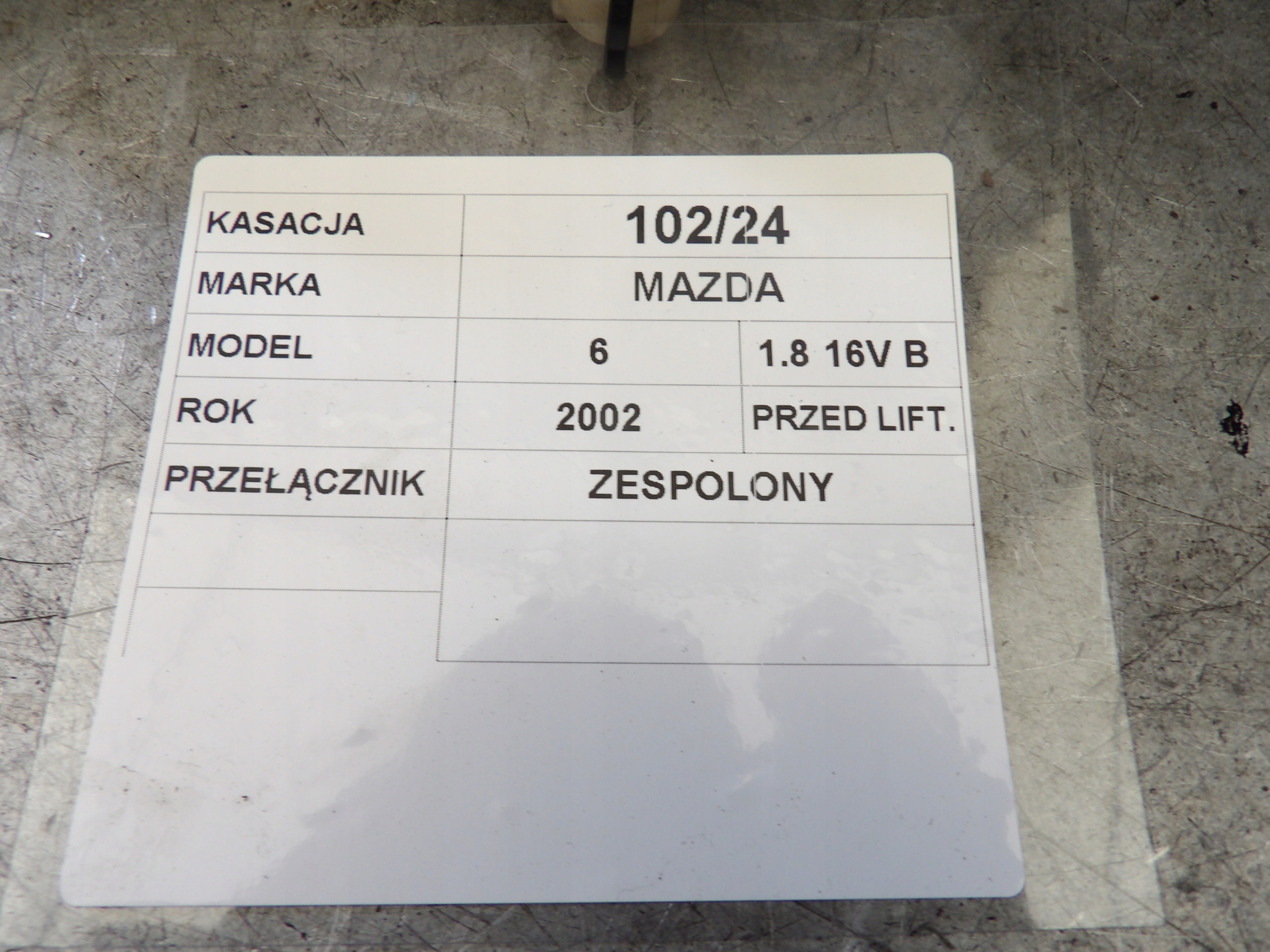 Mazda 6 e devio luci tergicristallo tergi 1,8B GJ5J