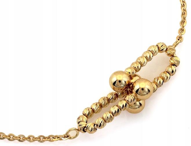 Elegantní zlatý náhrdelník 585 s originálním módním přívěskem r45, dárek