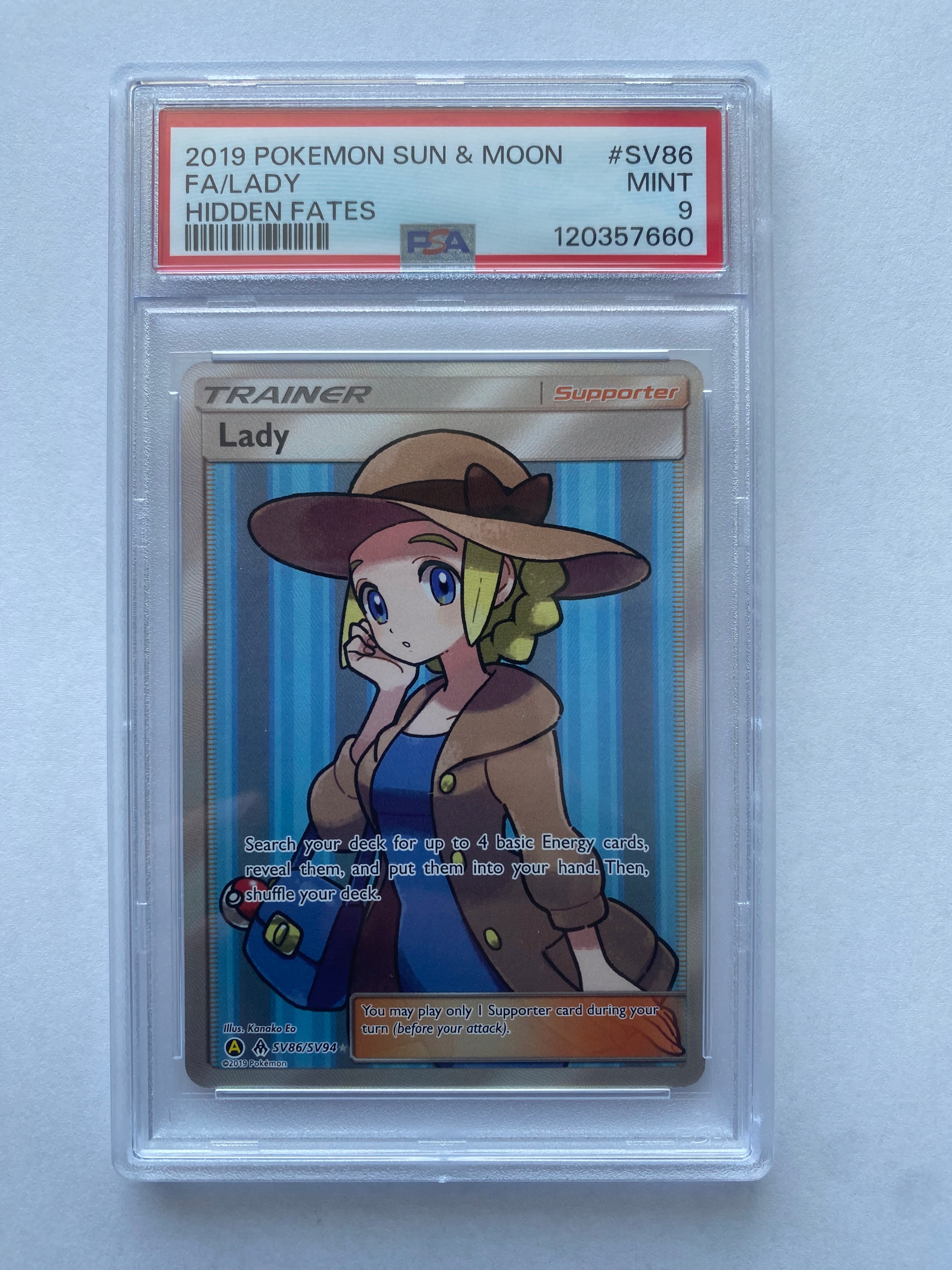 PSA 9 / Karta Pokemon: Lady (HIF SV86) / Hidden Fates